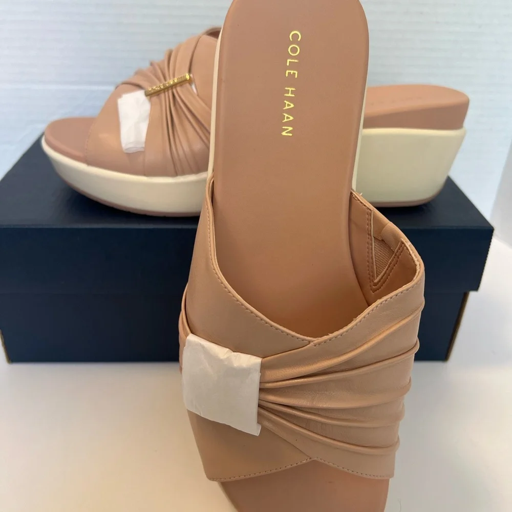 Cole Haan Women’s Aubree Grand Ruched Slide Sandal Brand New Never Worn size 8.5 - Picture 8 of 10